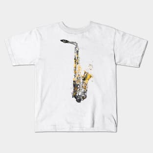 Saxophone music art #saxophone Kids T-Shirt